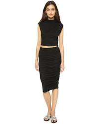 Alice + Olivia Air By High Neck Draped Crop Top