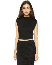 Alice + Olivia Air By High Neck Draped Crop Top