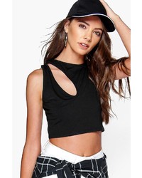 Boohoo Amy Keyhole Front Cut Out Crop
