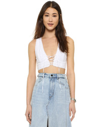 Free People As You Wish Embroidered Crop Top