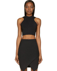 Versace Black Cropped Knit Top