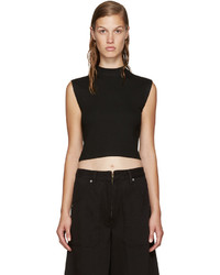 Nomia Black Cropped Muscle Top