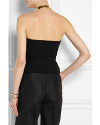 Moschino Boutique Cropped Stretch Boucl Bustier