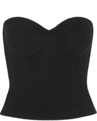 Moschino Boutique Cropped Stretch Boucl Bustier