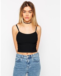 Asos Collection Crop Top With Elasticated Straps