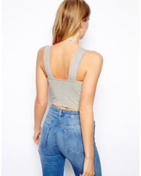 Asos Collection Crop Top With Thick Double Straps