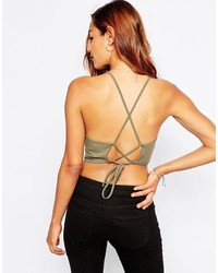 Asos Collection Cropped Tie Back Cami Top