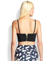 Opening Ceremony Court Notched Crepe Cropped Bustier