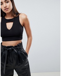 ASOS DESIGN Crop Top With Cut Out Front