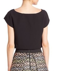 Milly Cropped Cap Sleeve Top