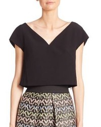 Milly Cropped Cap Sleeve Top
