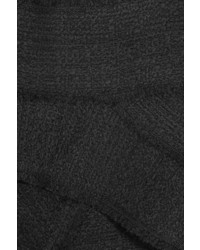 Proenza Schouler Cropped Cold Shoulder Tweed Top Black