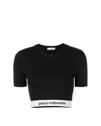 Paco Rabanne Cropped Elasticated Waist T Shirt