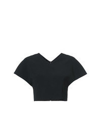 Christian Siriano Cropped V Neck Top