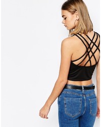 Daisy Street Strappy Back Jersey Crop Top
