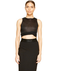 DKNY Mesh Cropped Top