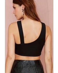 Nasty Gal Factory Made The Cut Crop Top Black