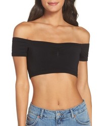 Free People Intimately Fp Make You Mine Off The Shoulder Crop Top