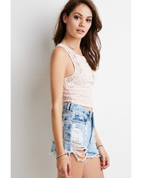 Forever 21 Lace Racerback Crop Top
