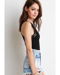 Forever 21 Lace Racerback Crop Top