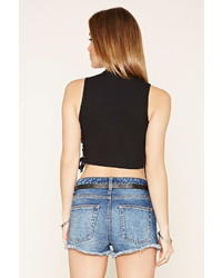 Forever 21 Lace Up Crop Top