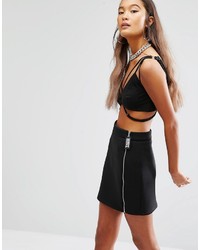 Shade London Cropped Bralet Top With Strap Detail