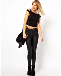 Asos Longer Crop Top With Double Strap