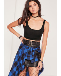 Missguided Sporty Crop Top Black