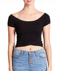 GUESS Quilted Crop Top