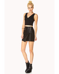 Forever 21 Quilted Geo Crop Top