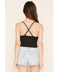Forever 21 Ribbed Surplice Cropped Cami