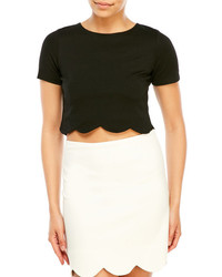 Necessary Objects Scalloped Crop Top