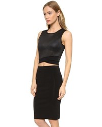 DKNY Sleeveless Crop Top With Zip Back