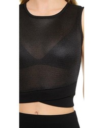 DKNY Sleeveless Crop Top With Zip Back