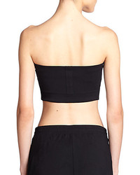 Helmut Lang Strapless Asymmetrical Fold Cropped Top