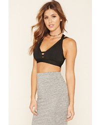 Forever 21 Strappy Ribbed Crop Top