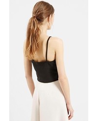 Topshop Suedette Square Neck Crop Top