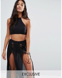 Wolfwhistle Wolf Whistle Lattice Crop Beach Top Co Ord