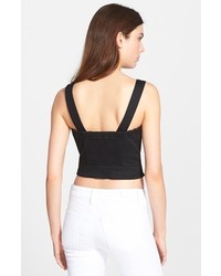 7 For All Mankind Zip Front Crop Top