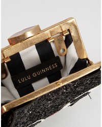 Lulu Guinness Glitter Kookie Cat Ellie Crossbody Bag