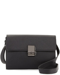 French Connection Glory Faux Leather Crossbody Bag Black