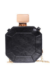 Romwe Perfume Shaped Mini Black Bag