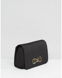 Ted Baker Satin Cross Body Bag With Metal Bow