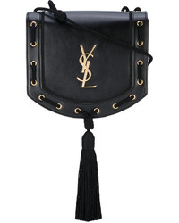 Saint Laurent Woven Tassel Crossbody Bag