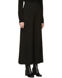 Givenchy Black Cropped Wide Leg Trousers