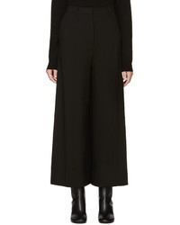 Givenchy Black Cropped Wide Leg Trousers