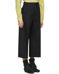 Lemaire Black Large Crop Trousers