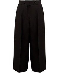 Valentino High Rise Wide Leg Wool And Silk Blend Culottes