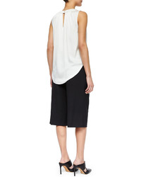 Veronica Beard Pleated Crepe Culottes