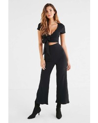Urban Outfitters Uo Bettie High Rise Ribbed Culotte Pant